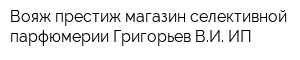 Вояж престиж магазин селективной парфюмерии Григорьев ВИ ИП