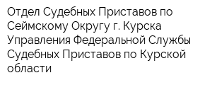 Отдел Судебных Приставов по Сеймскому Округу г Курска Управления Федеральной Службы Судебных Приставов по Курской области