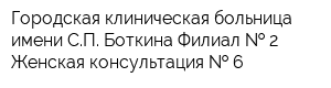 Городская клиническая больница имени СП Боткина Филиал   2 Женская консультация   6