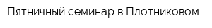Пятничный семинар в Плотниковом