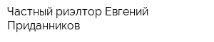 Частный риэлтор Евгений Приданников