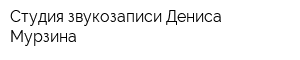 Студия звукозаписи Дениса Мурзина