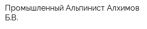Промышленный Альпинист Алхимов БВ