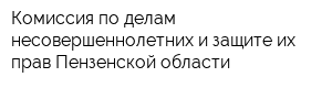 Комиссия по делам несовершеннолетних и защите их прав Пензенской области