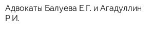 Адвокаты Балуева ЕГ и Агадуллин РИ