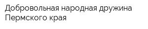 Добровольная народная дружина Пермского края