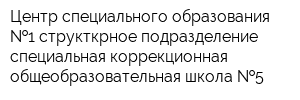 Центр специального образования  1 структкрное подразделение специальная коррекционная общеобразовательная школа  5