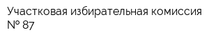 Участковая избирательная комиссия   87