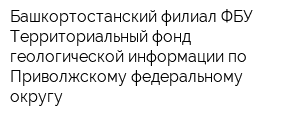 Башкортостанский филиал ФБУ Территориальный фонд геологической информации по Приволжскому федеральному округу