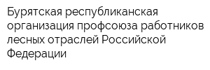 Бурятская республиканская организация профсоюза работников лесных отраслей Российской Федерации