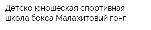 Детско-юношеская спортивная школа бокса Малахитовый гонг