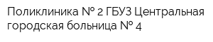 Поликлиника   2 ГБУЗ Центральная городская больница   4