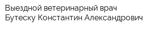 Выездной ветеринарный врач Бутеску Константин Александрович