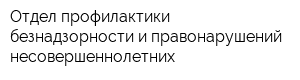 Отдел профилактики безнадзорности и правонарушений несовершеннолетних