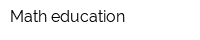 Math education