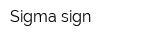 Sigma sign